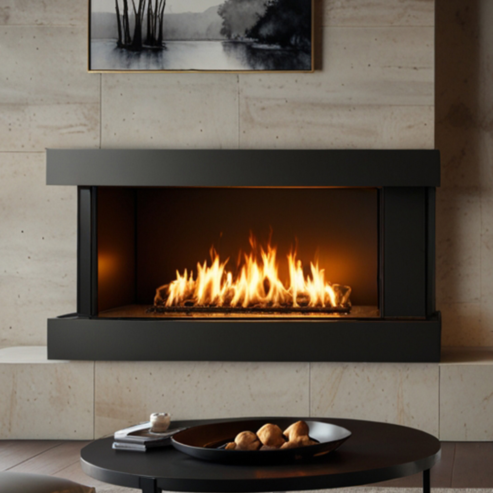 Wall-Mounted LED Electric Fireplace